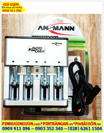 Ansman Photocam V, Bộ sạc 4viên pin AAA- Kèm sẳn 4 pin sạc Ansman AAA1100mAh-1.2v Mignon chính hãng